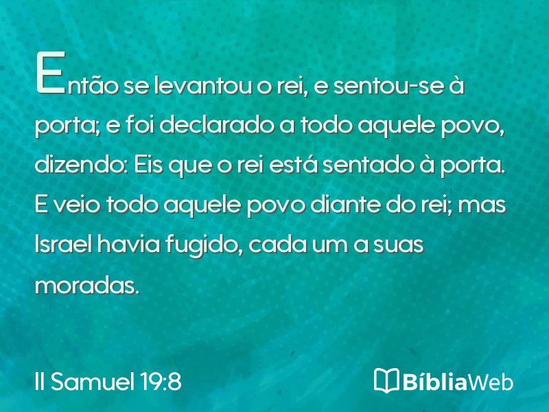 II Samuel 19:8 em imagem para compartilhar