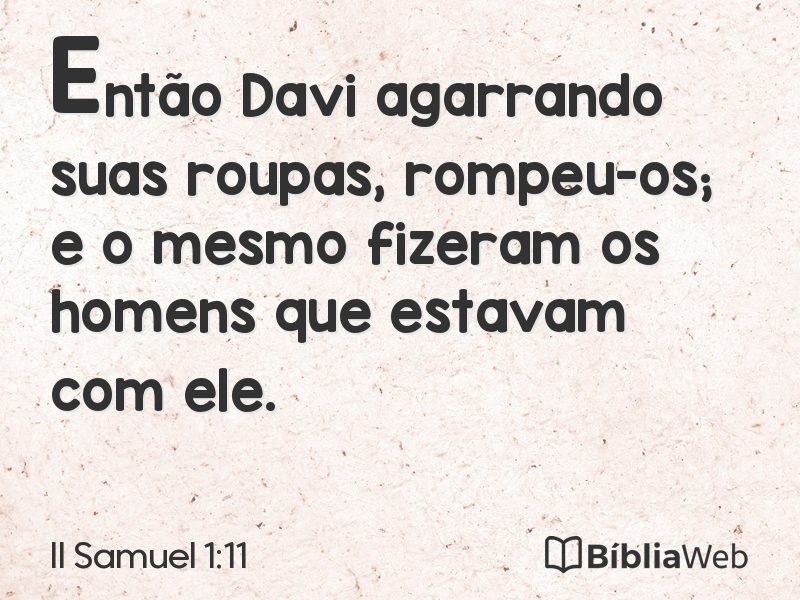 II Samuel 1:11 em imagem para compartilhar
