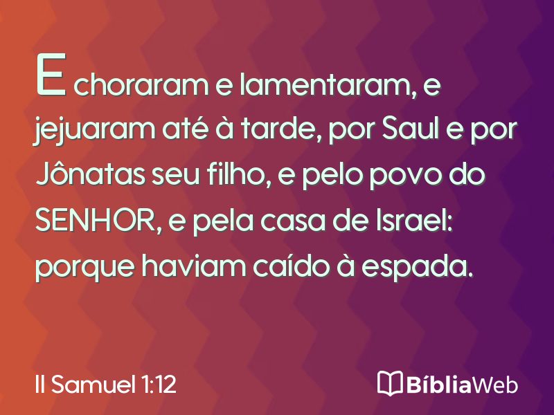 II Samuel 1:12 em imagem para compartilhar