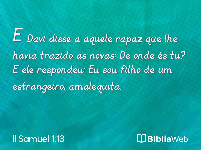 II Samuel 1:13 em imagem para compartilhar