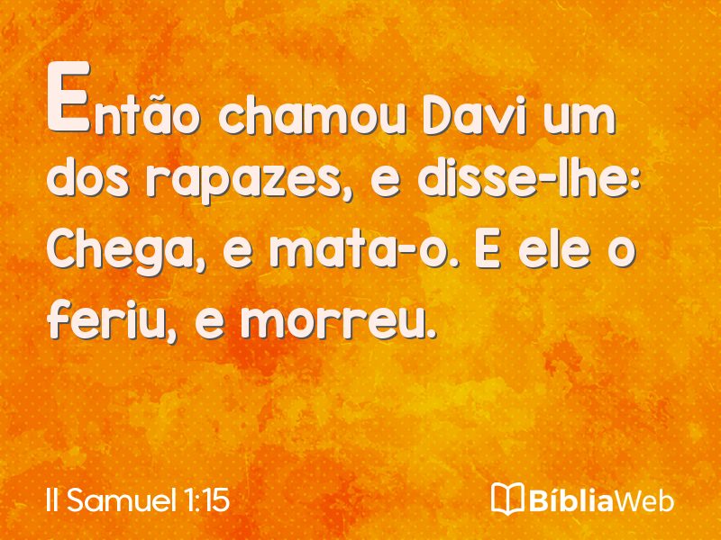 II Samuel 1:15 em imagem para compartilhar