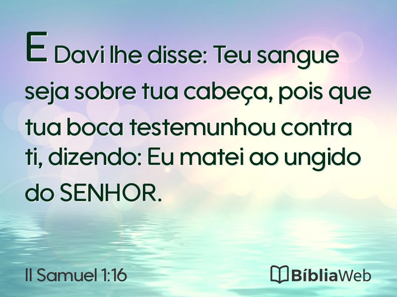 II Samuel 1:16 em imagem para compartilhar