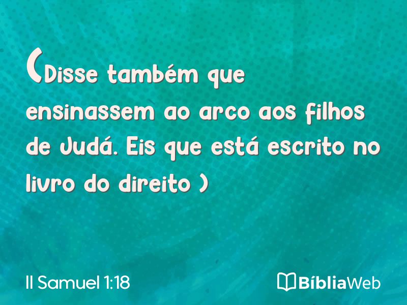 II Samuel 1:18 em imagem para compartilhar