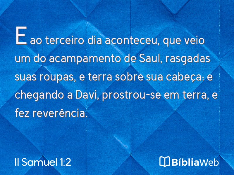 II Samuel 1:2 em imagem para compartilhar