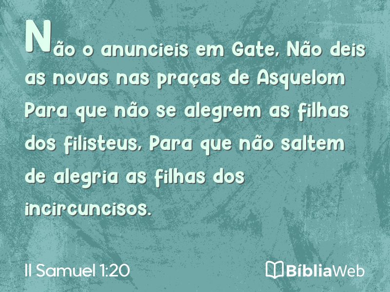 II Samuel 1:20 em imagem para compartilhar