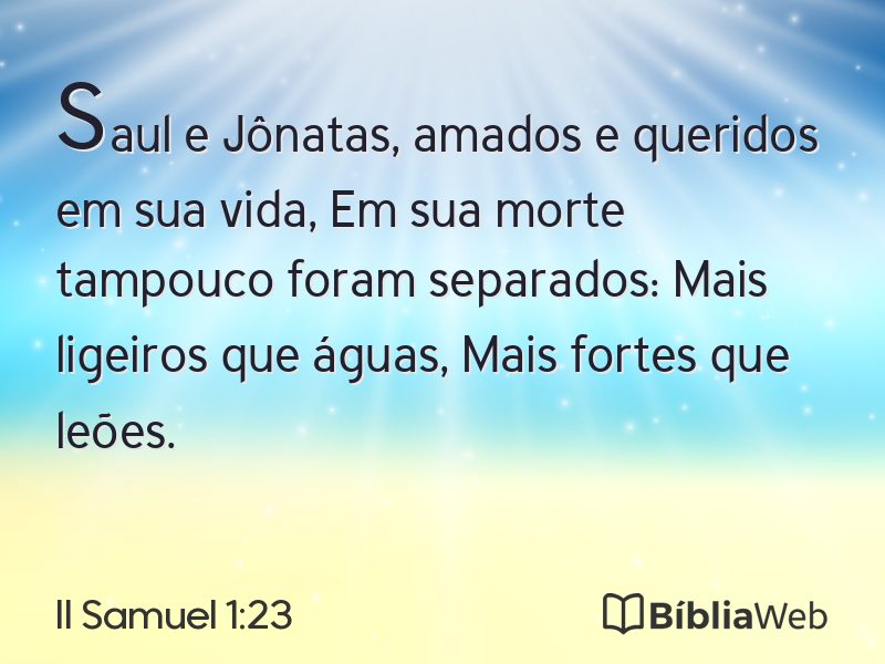 II Samuel 1:23 em imagem para compartilhar