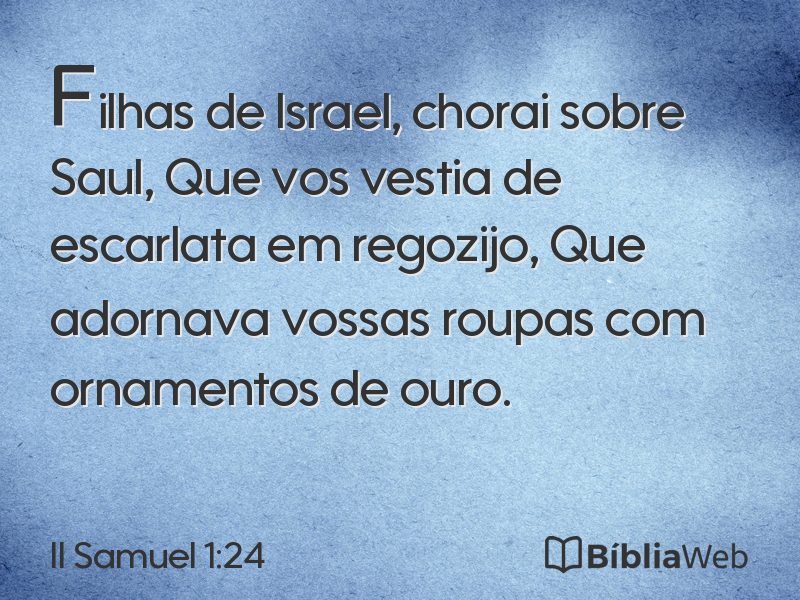 II Samuel 1:24 em imagem para compartilhar