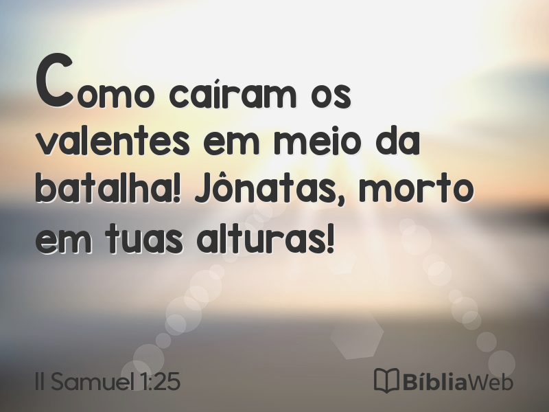 II Samuel 1:25 em imagem para compartilhar