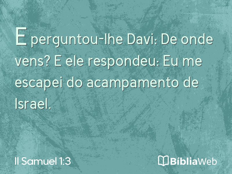 II Samuel 1:3 em imagem para compartilhar