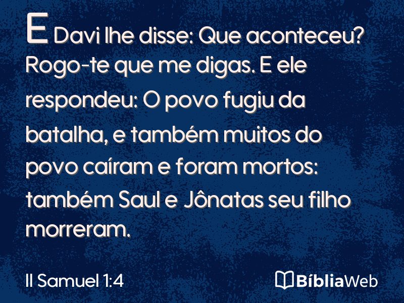 II Samuel 1:4 em imagem para compartilhar