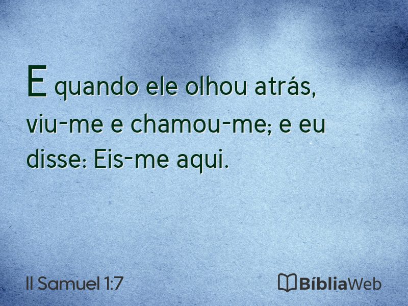 II Samuel 1:7 em imagem para compartilhar