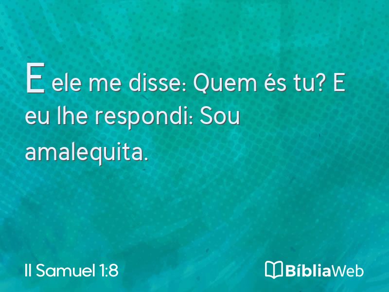 II Samuel 1:8 em imagem para compartilhar
