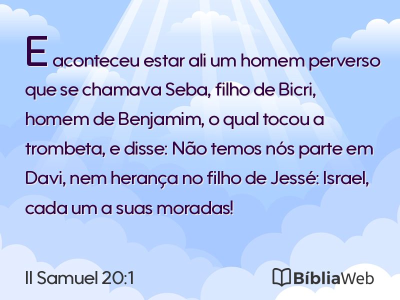II Samuel 20:1 em imagem para compartilhar