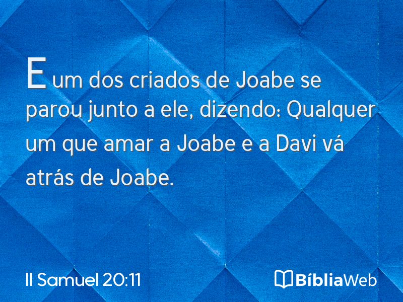 II Samuel 20:11 em imagem para compartilhar