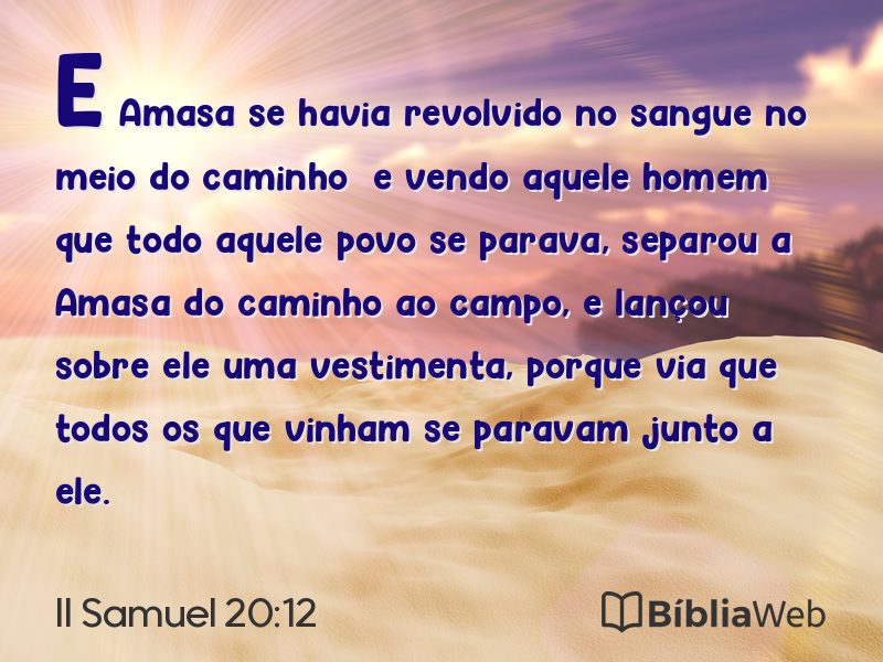 II Samuel 20:12 em imagem para compartilhar