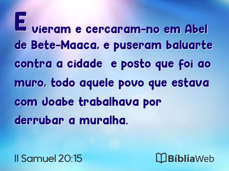 II Samuel 20:15 em imagem para compartilhar