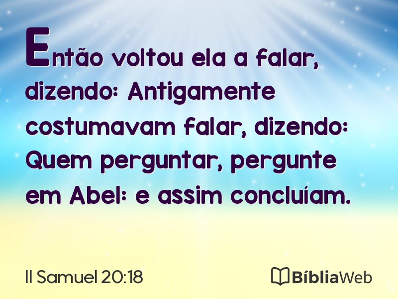 II Samuel 20:18 em imagem para compartilhar