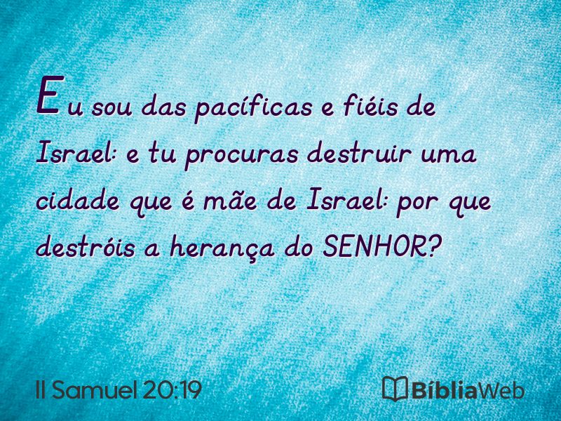 II Samuel 20:19 em imagem para compartilhar