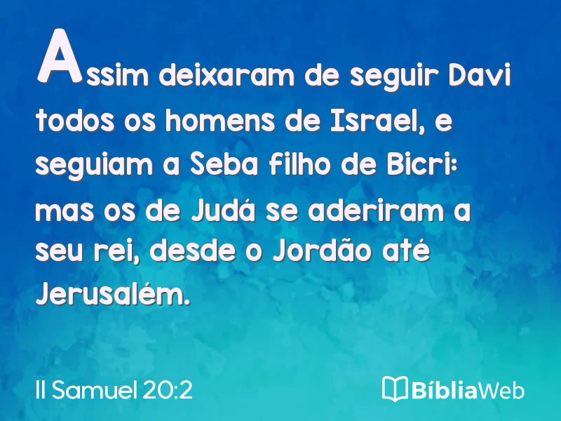 II Samuel 20:2 em imagem para compartilhar