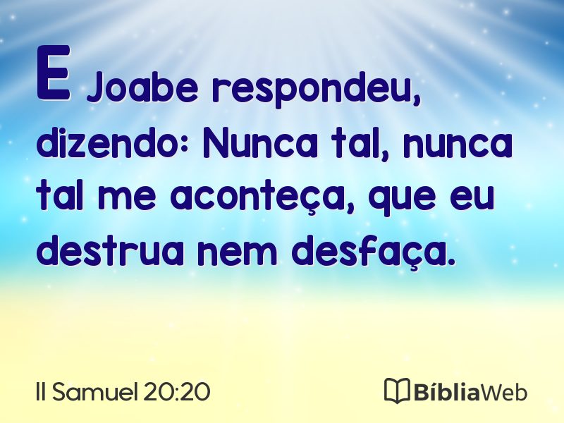 II Samuel 20:20 em imagem para compartilhar