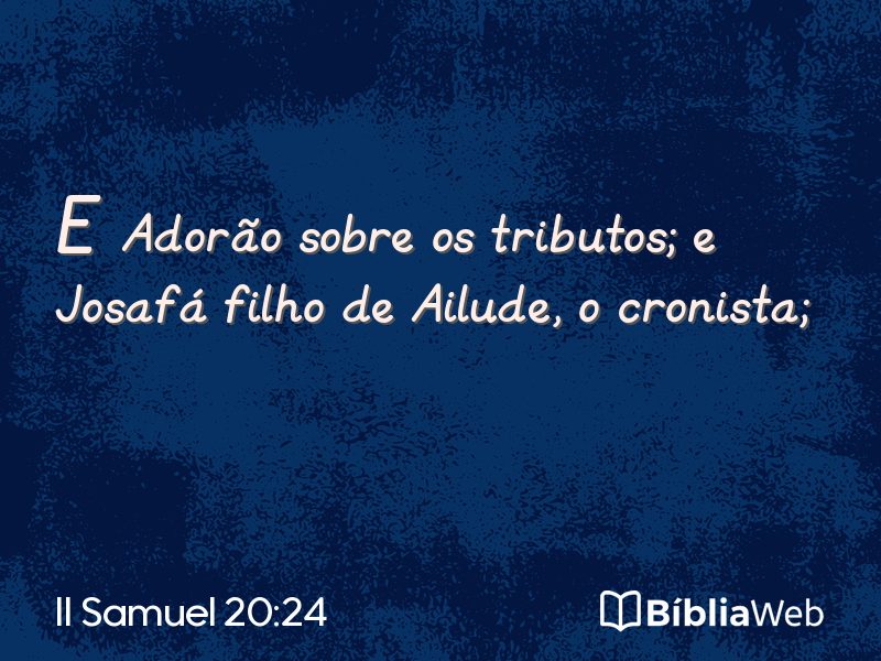 II Samuel 20:24 em imagem para compartilhar
