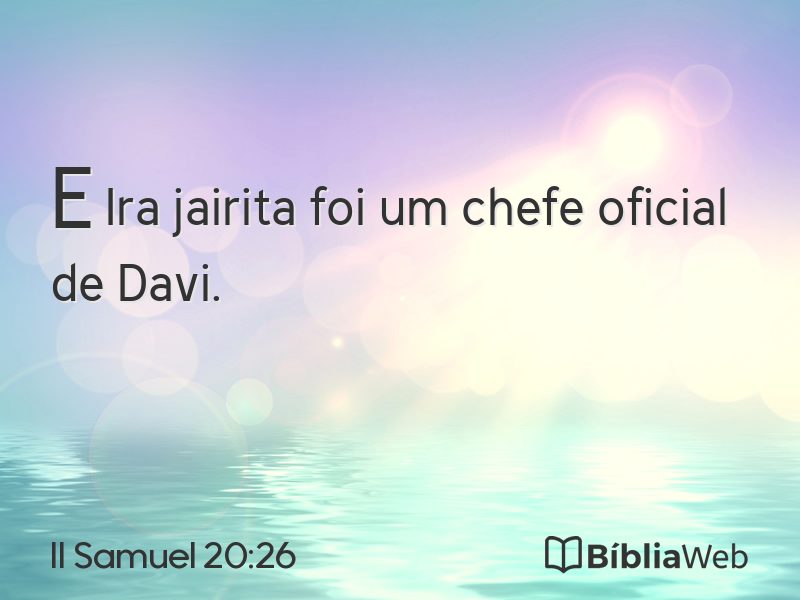 II Samuel 20:26 em imagem para compartilhar