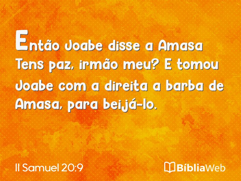 II Samuel 20:9 em imagem para compartilhar