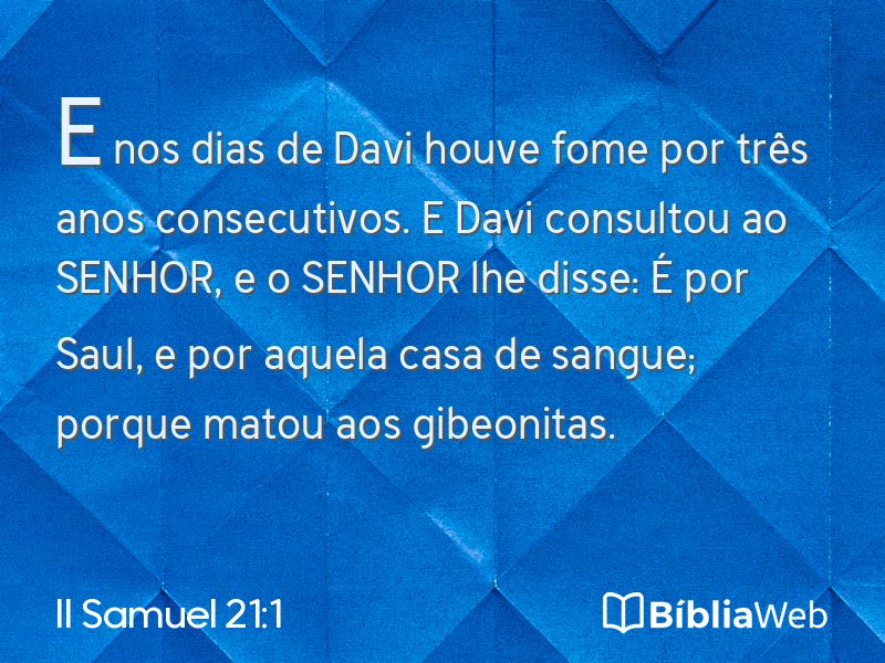 II Samuel 21:1 em imagem para compartilhar