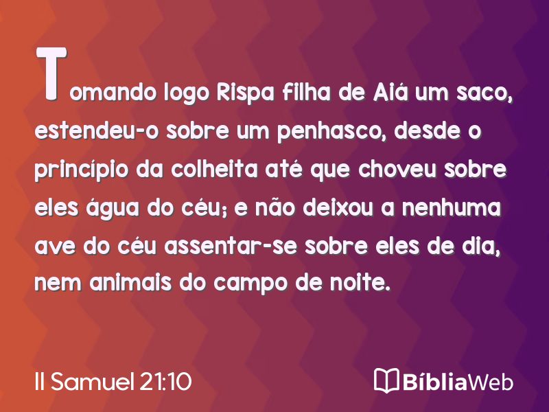 II Samuel 21:10 em imagem para compartilhar