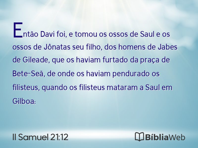 II Samuel 21:12 em imagem para compartilhar