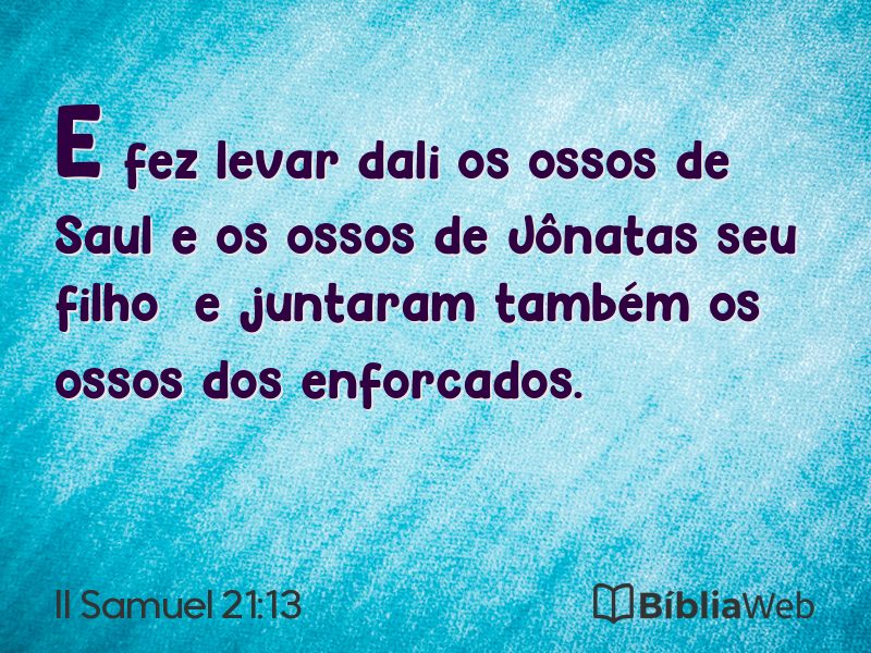II Samuel 21:13 em imagem para compartilhar