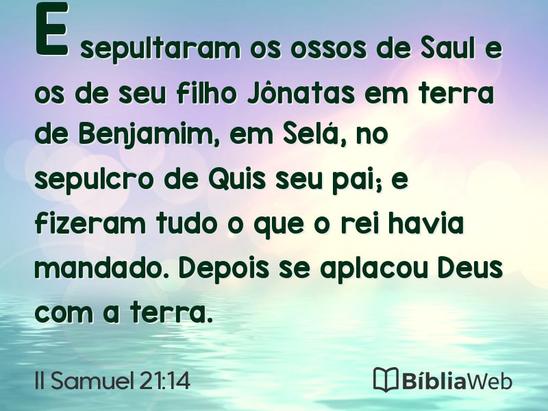 II Samuel 21:14 em imagem para compartilhar