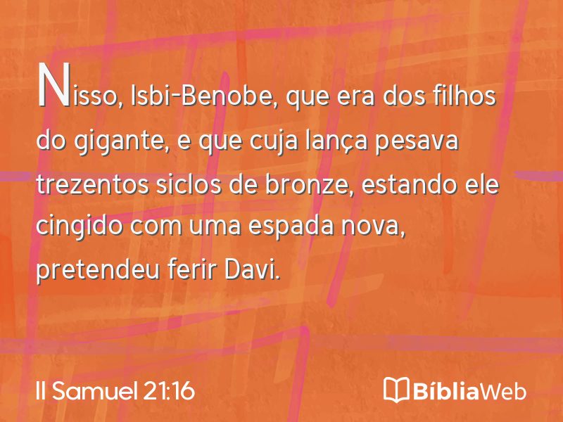 II Samuel 21:16 em imagem para compartilhar