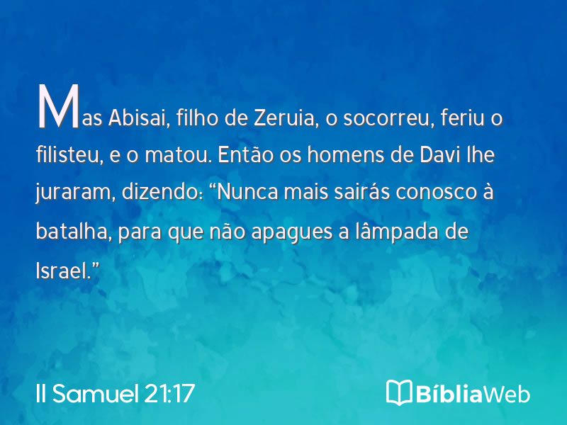 II Samuel 21:17 em imagem para compartilhar