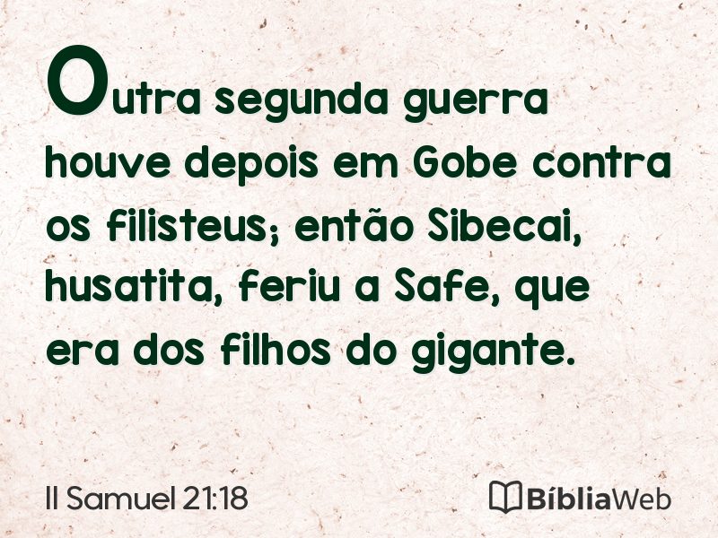 II Samuel 21:18 em imagem para compartilhar