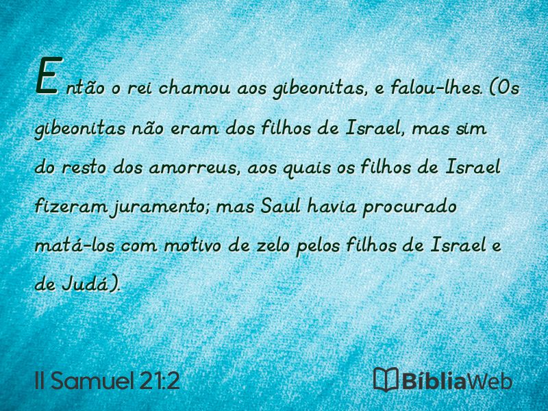 II Samuel 21:2 em imagem para compartilhar