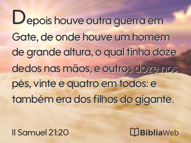II Samuel 21:20 em imagem para compartilhar