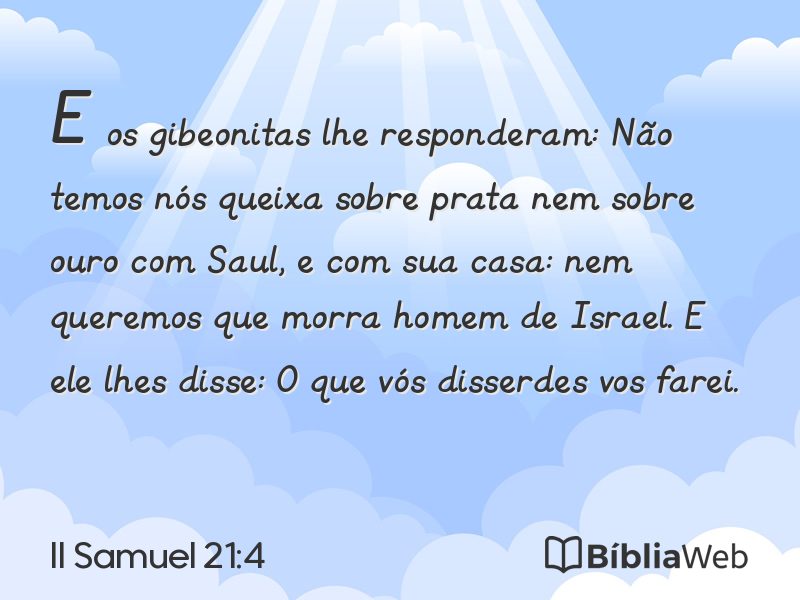 II Samuel 21:4 em imagem para compartilhar