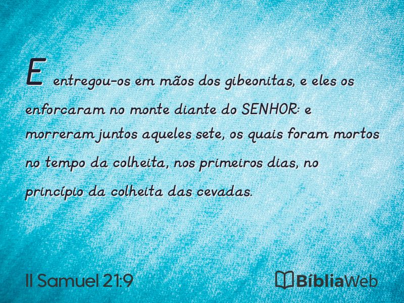 II Samuel 21:9 em imagem para compartilhar