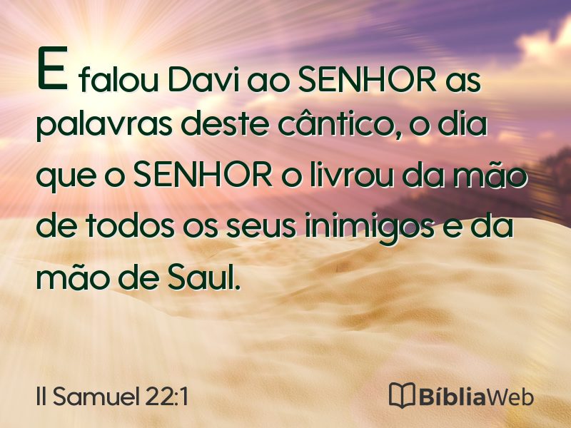 II Samuel 22:1 em imagem para compartilhar