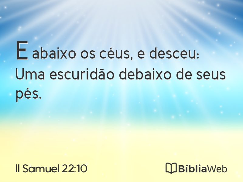 II Samuel 22:10 em imagem para compartilhar