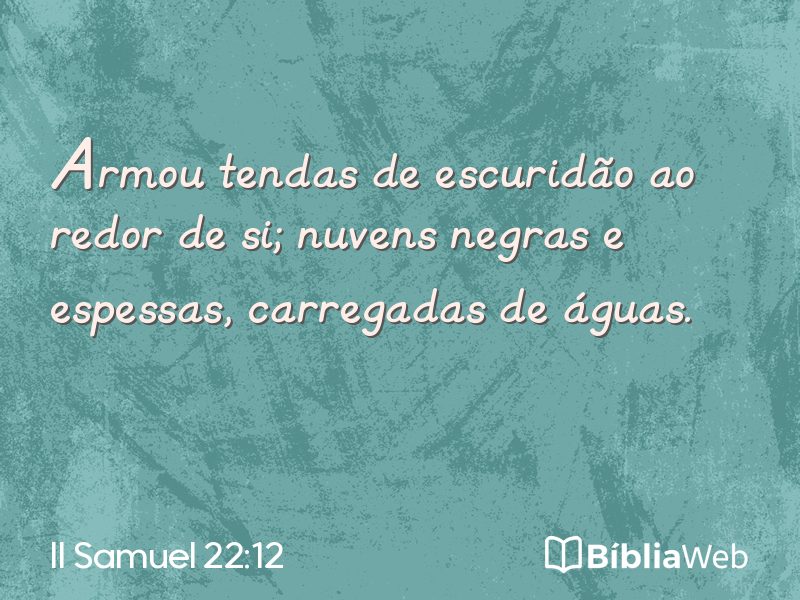 II Samuel 22:12 em imagem para compartilhar