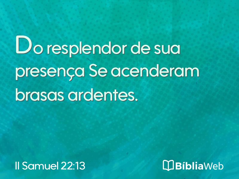 II Samuel 22:13 em imagem para compartilhar