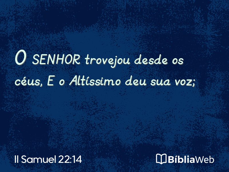 II Samuel 22:14 em imagem para compartilhar