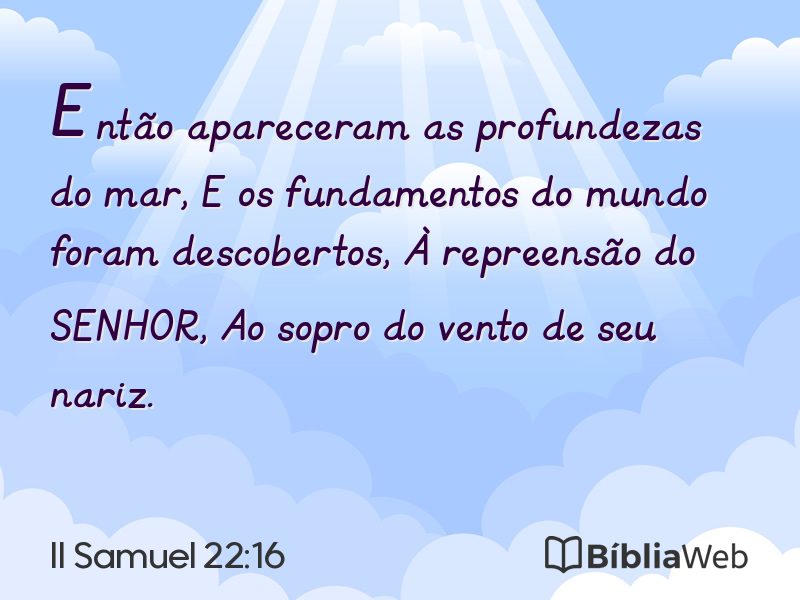 II Samuel 22:16 em imagem para compartilhar
