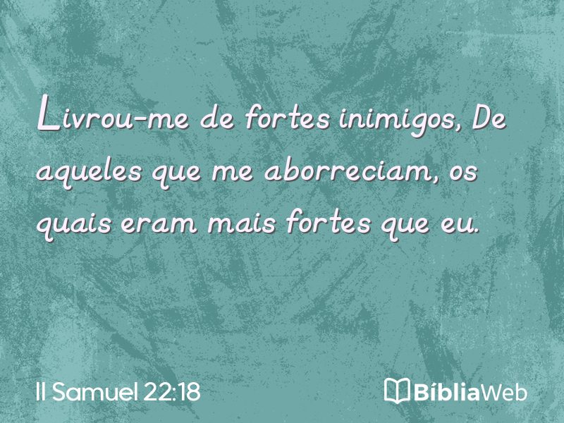 II Samuel 22:18 em imagem para compartilhar