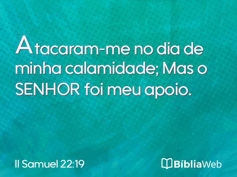 II Samuel 22:19 em imagem para compartilhar