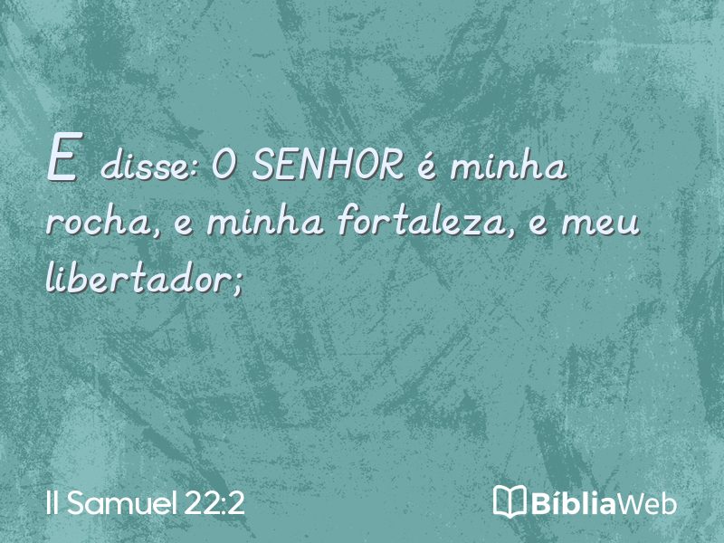 II Samuel 22:2 em imagem para compartilhar