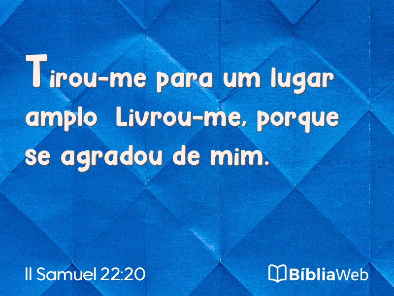 II Samuel 22:20 em imagem para compartilhar