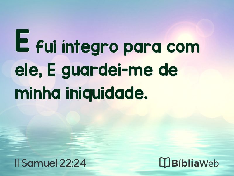II Samuel 22:24 em imagem para compartilhar